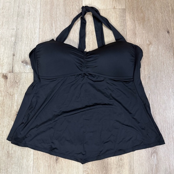 Mynah Other - Black Halter One-Piece Swim Tankini Top